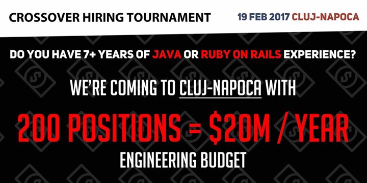 Crossover One Day Hiring Tournament - Cluj-Napoca