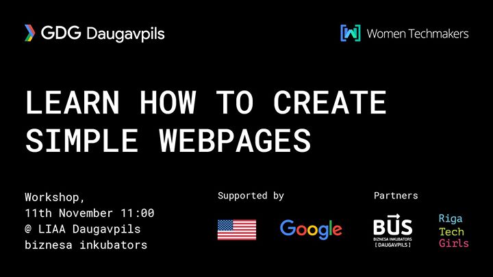 Learn how to create simple webpages