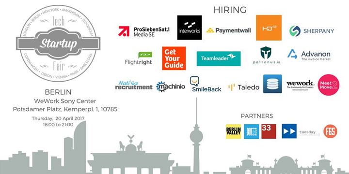 Tech Startup Job Fair Berlin Spring 2017