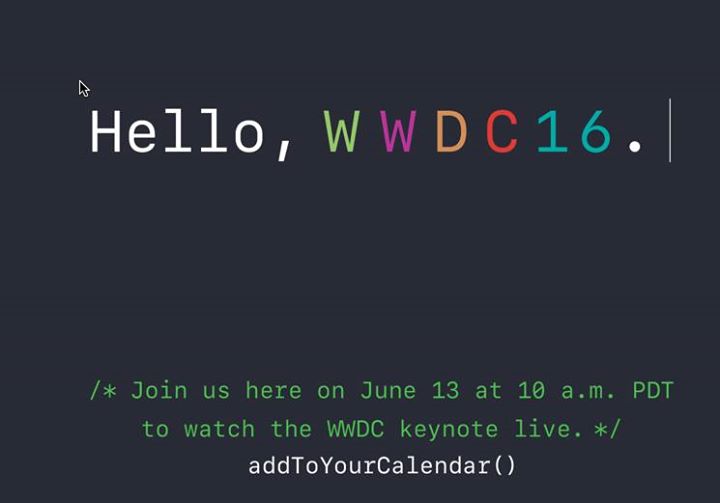 Wwdc16 keynote. Трансляция