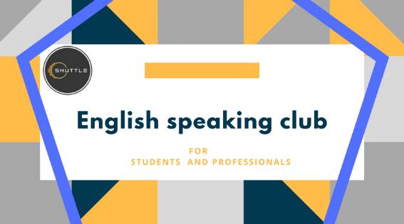 English speaking club for professionals and students