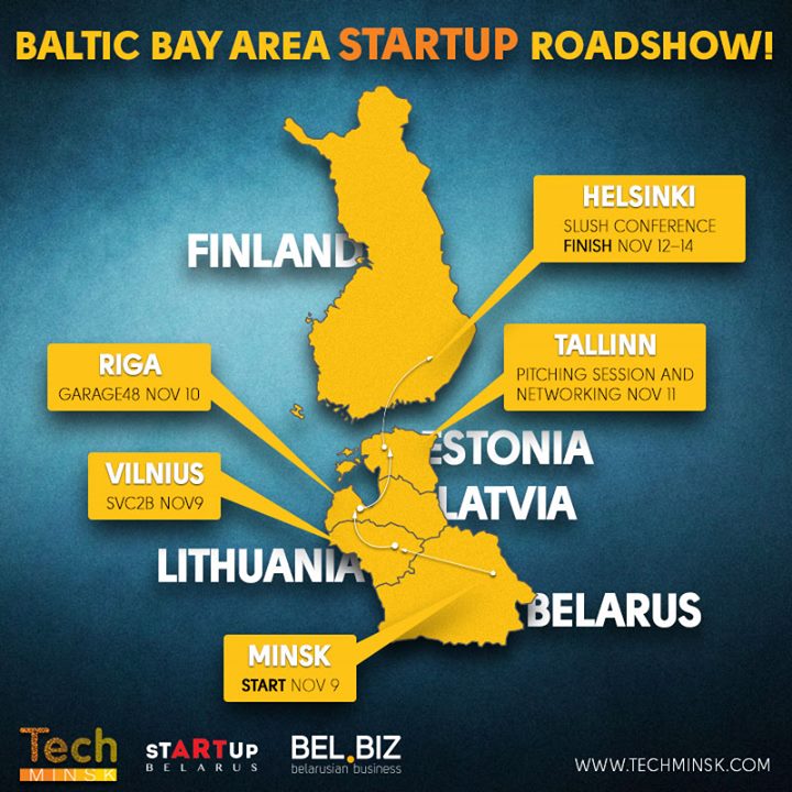 Baltic BayAreaStartupRoadShow by BELBIZ Minsk-Vilnius-Riga-Tallinn-Helsinki