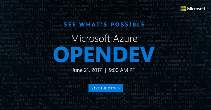 Azure OpenDev, June 21, 2017