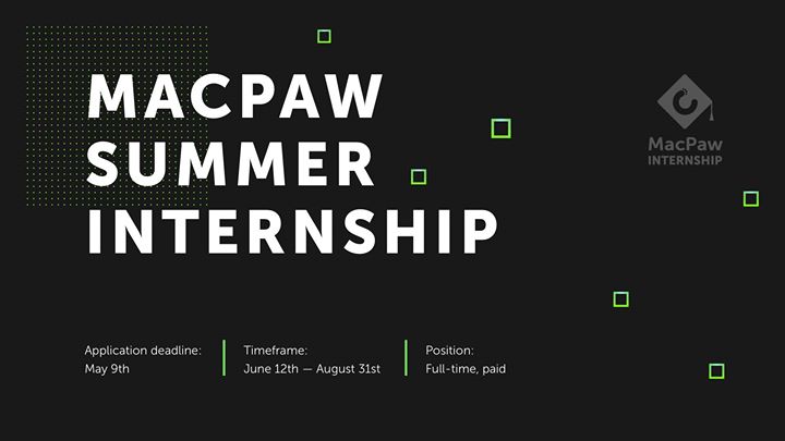 MacPaw Summer Internship 2017