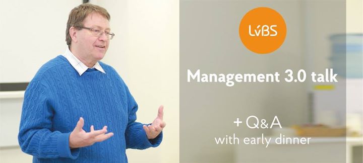 Management 3.0 talk + Q&A with early dinner