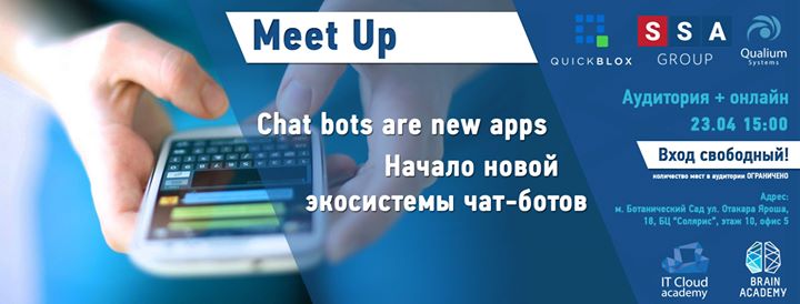 Meet Up “Chat bots are new apps“