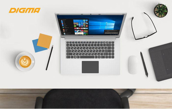 DIGMA EVE 604 - компактный ноутбук с IPS-экраном и Intel Atom