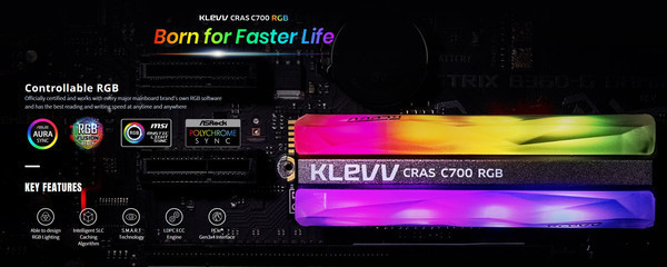 Накопитель KLEVV CRAS C700 RGB NVMe M.2 SSD